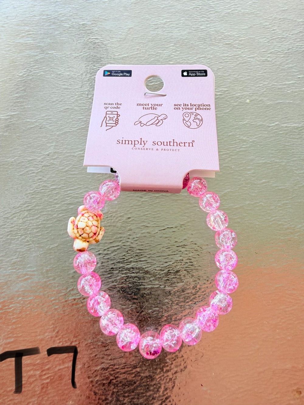 Simply Southern Trackable TURTLE Charm Beaded Bracelets - Picture 7 of 7